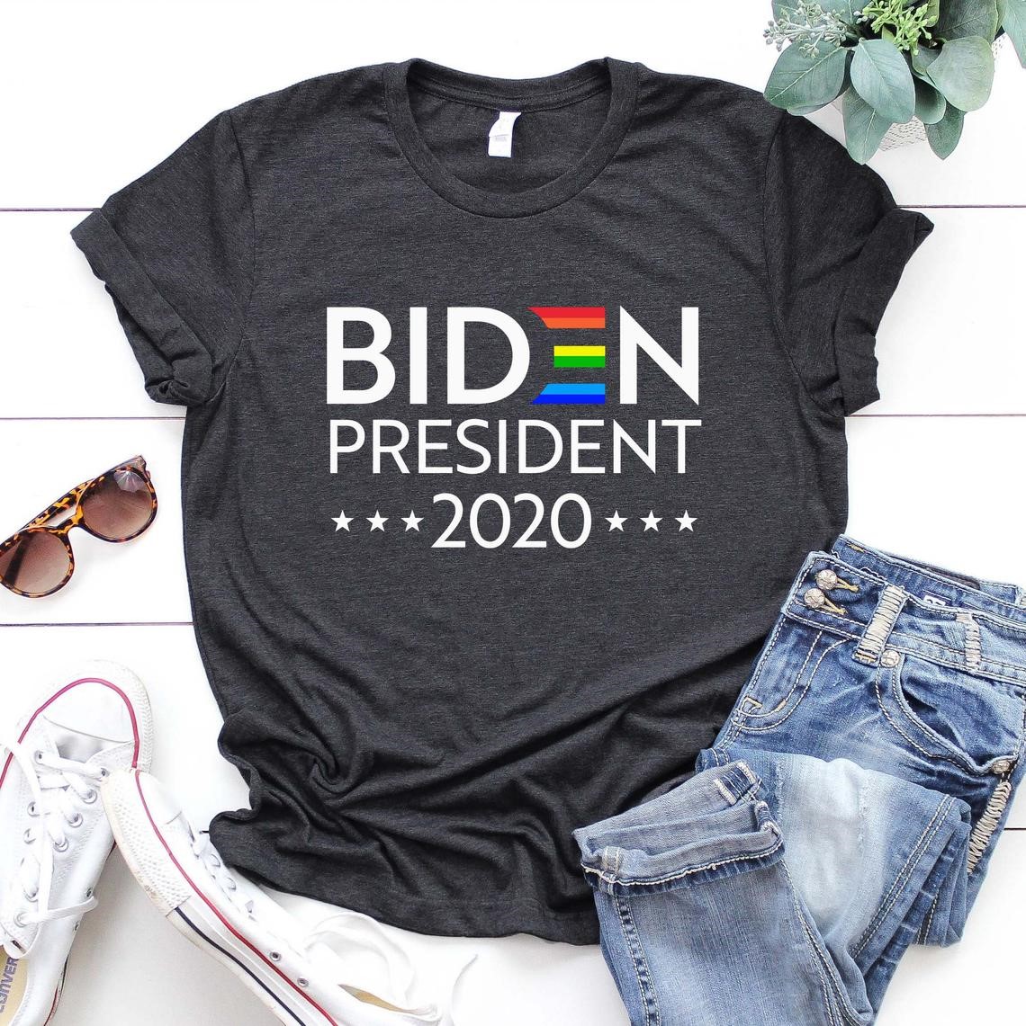 Biden President 2020 Shirt Rainbow Gay Pride Lgbt Election Shirt Lgbt For Biden Harris