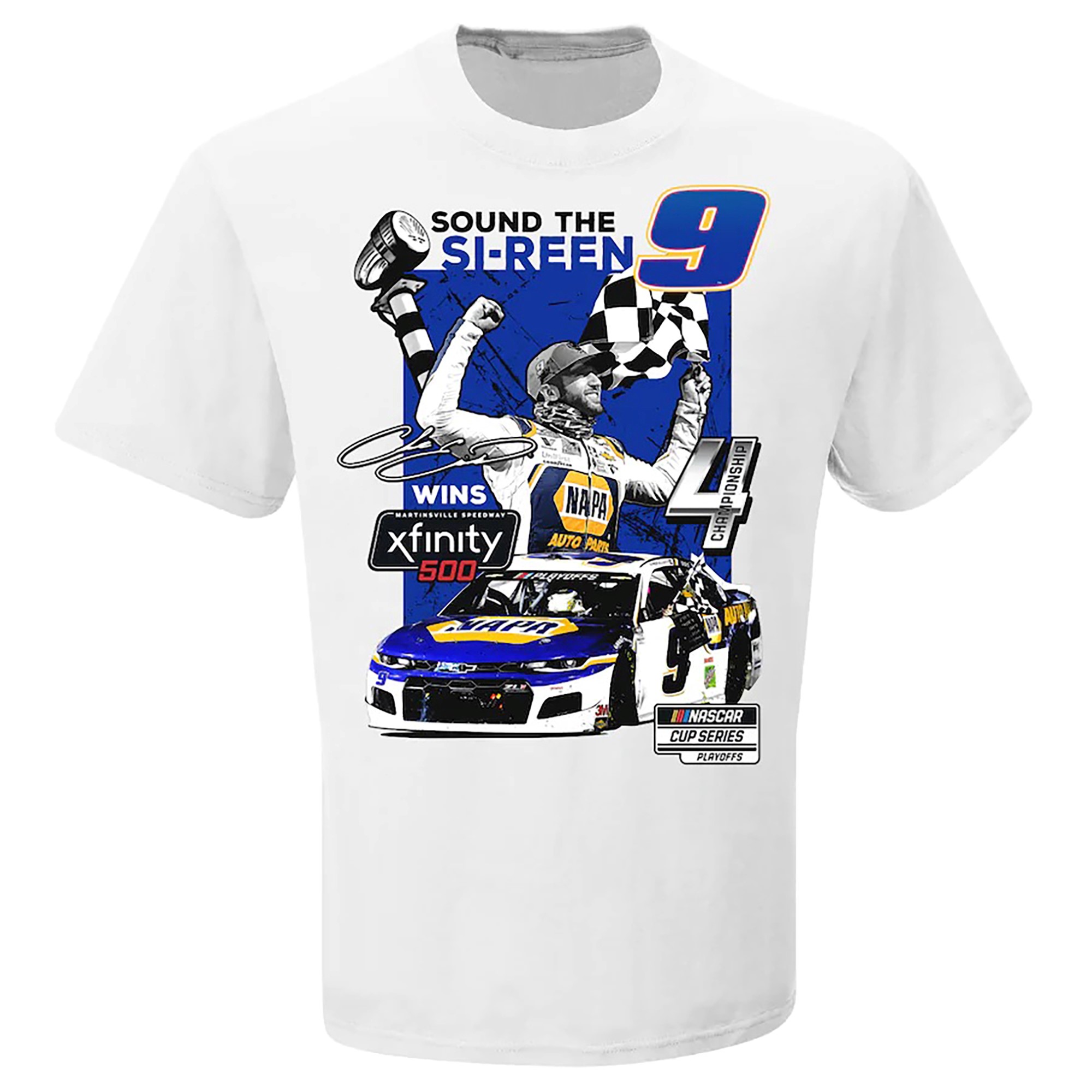 Chase Elliott Checkered Flag Shirt 2020 Xfinity 500 Race Winner T-shirt