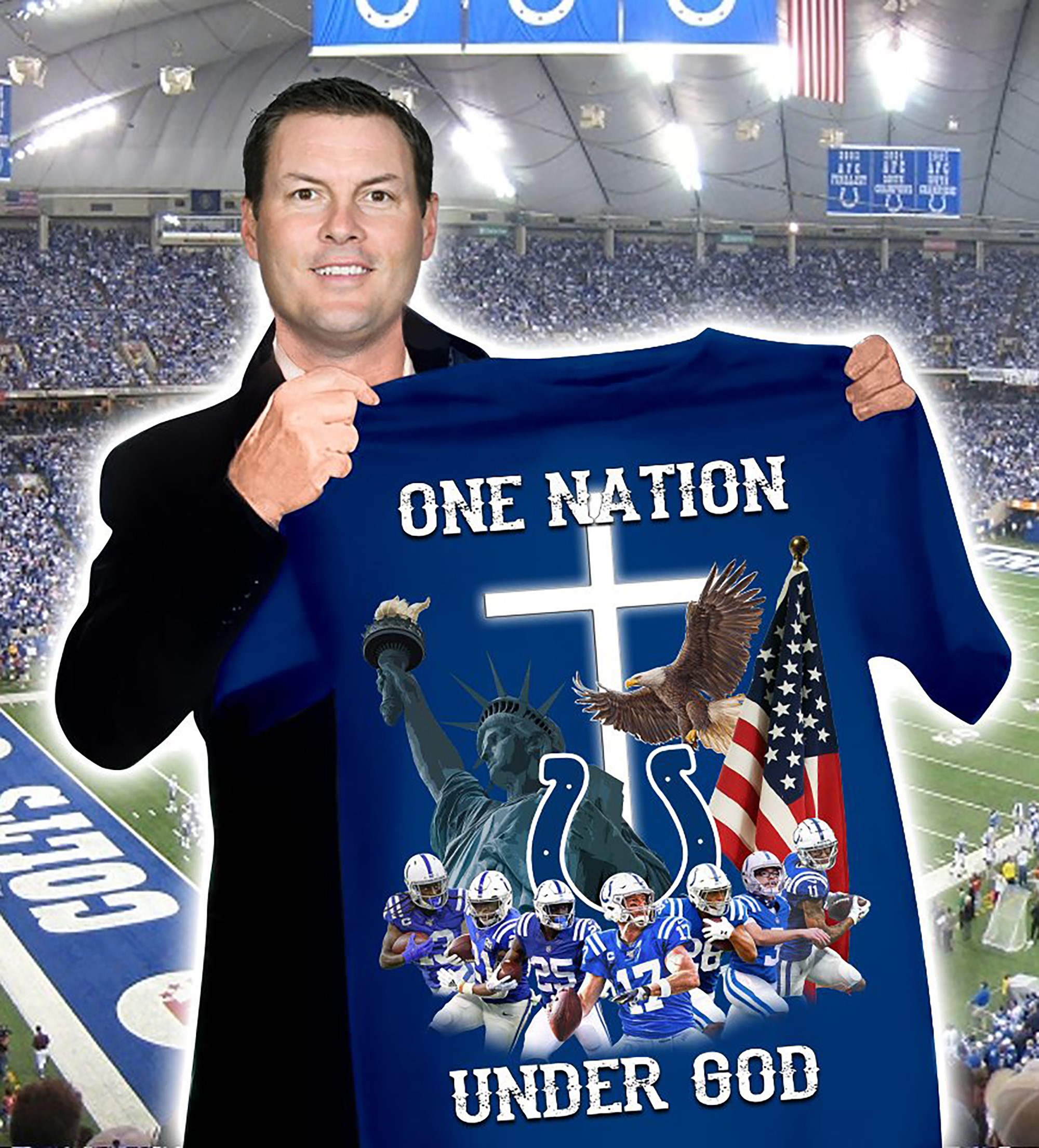 Indianapolis Colts Nfl One Nation Under God T-shirt