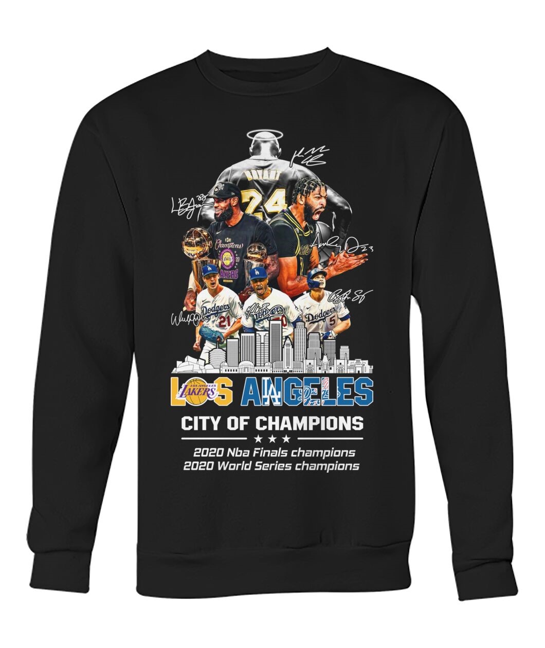 Los Angeles Lakers And Los Angeles Dodgers City Of Champion 2020 Sweatshirt