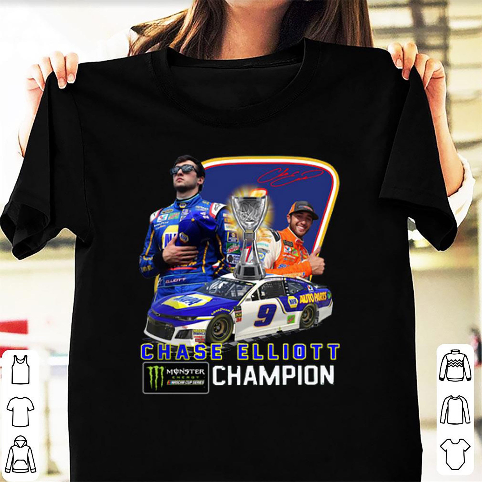Original Chase Elliott Champion Signature Shirt Motorsports Shirt 2020