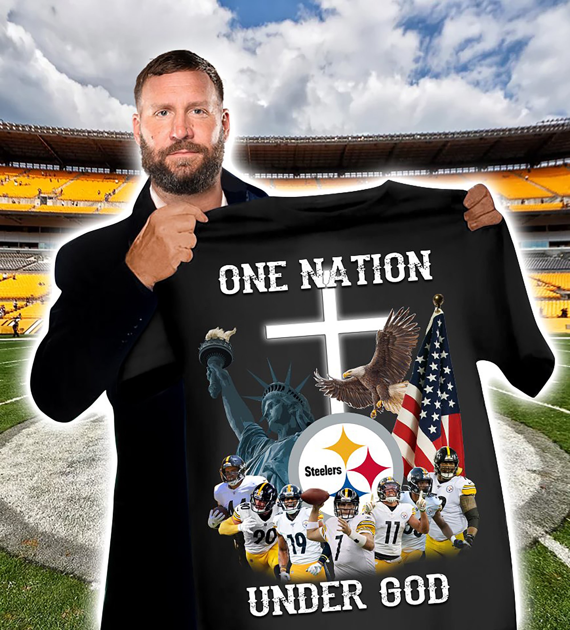 Pittsburgh Steelers Nfl One Nation Under God T-shirt