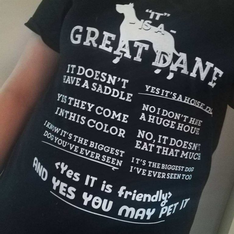 It Is A Great Dane Yes It Is Friendly Yes You May Pet It Shirts Plus Size Up To 5xl photo review