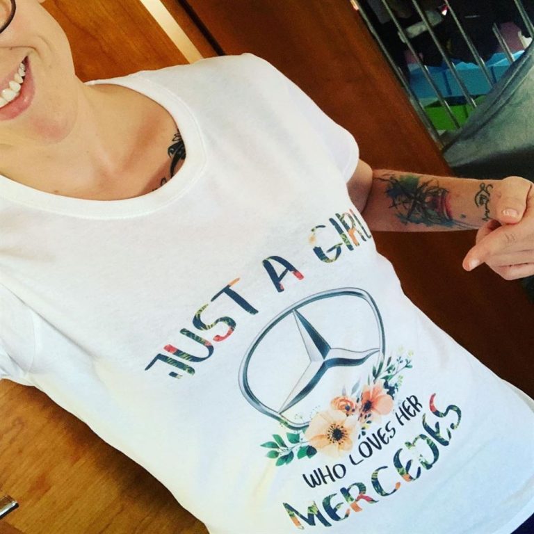 Just A Girl Who Loves Her Mercedes Floral Shirts Plus Size Up To 5xl photo review
