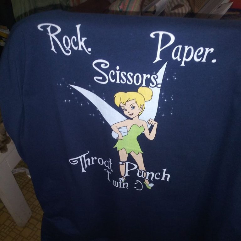 Rock Paper Scissors Throat Punch I Win Tinker Bell Shirts Full Size Up To 5xl photo review