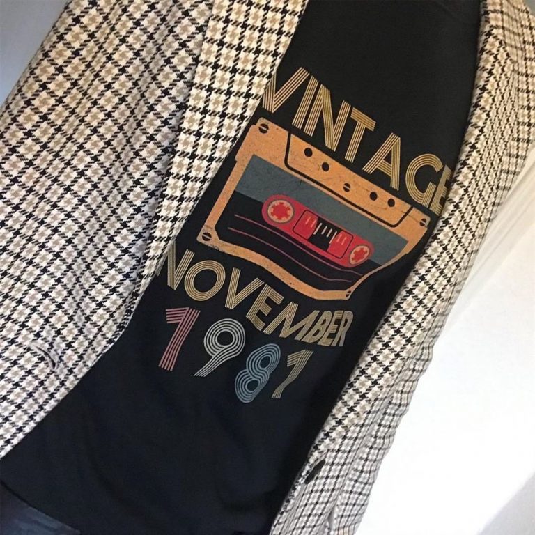 Vintage November 1981 Cassette Tape Birthday Shirts Plus Size Up To 5xl photo review