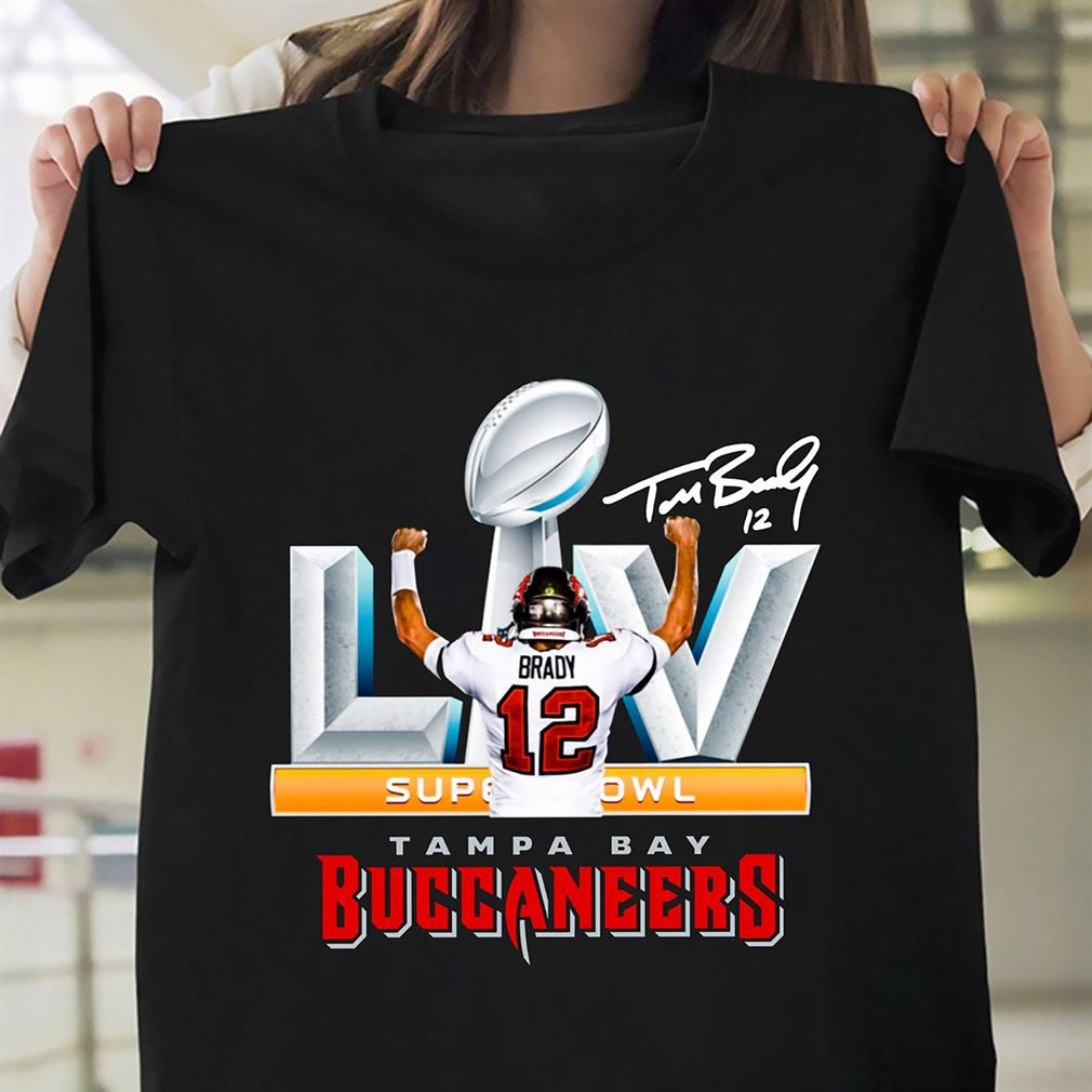 Tampa Bay Buccaneers 12 Tom Brady Super Bowl Liv T-shirt S-5xl Tampa Bay Buccaneers 2021 Super Bowl Lv Football Champs Shirt Gift