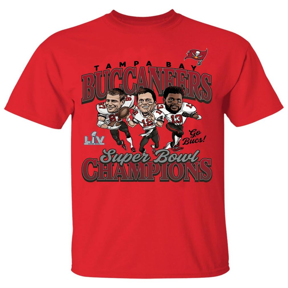 Tampa Bay Buccaneers Super Bowl Lv Champions Caricature Trio T-shirt