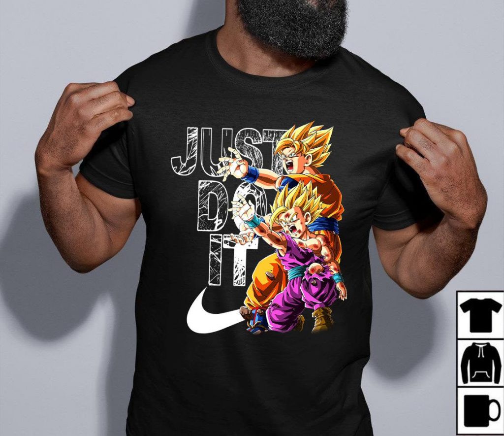 Goku And Gohan Kamehameha Just Do It T-Shirt Dragonball Z T-Shirt