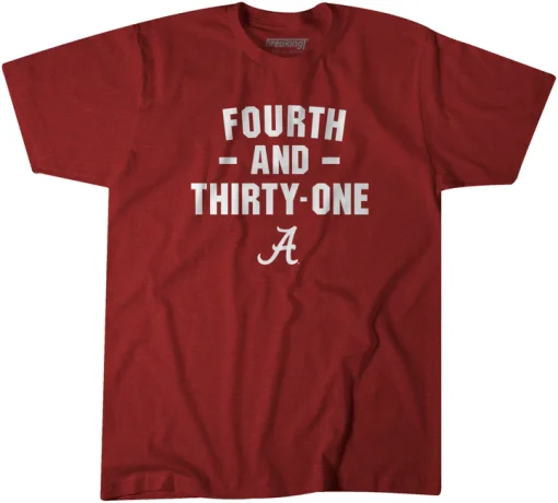 Alabama football : 4Th & 31