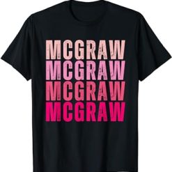 Personalized Name Mcgraw I Love Mcgraw Vintage T-Shirt