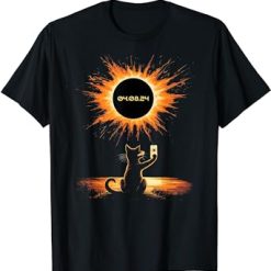 Total Solar Eclipse 2024 April 8 Cat America Totality T-Shirt